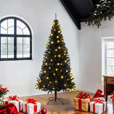 B&Q -  Christmas Tree With 300 Leds With Stand Black 180 Cm Pvc