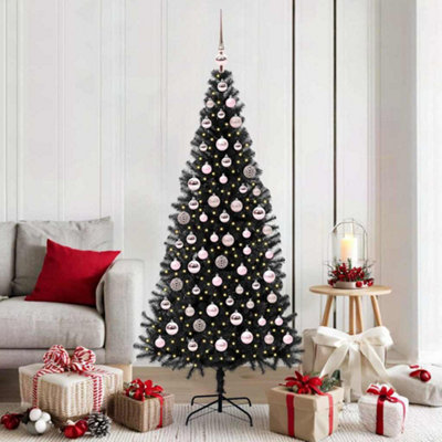 Vidaxl Christmas Tree With 300 Leds With Stand Black 180 Cm Pvc from B&Q