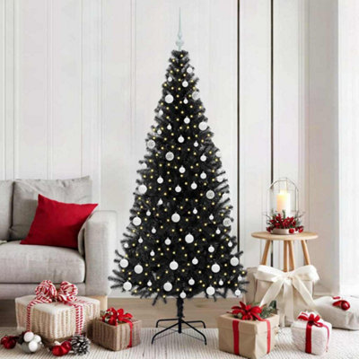 Vidaxl Christmas Tree With 300 Leds With Stand Black 180 Cm Pvc from B&Q