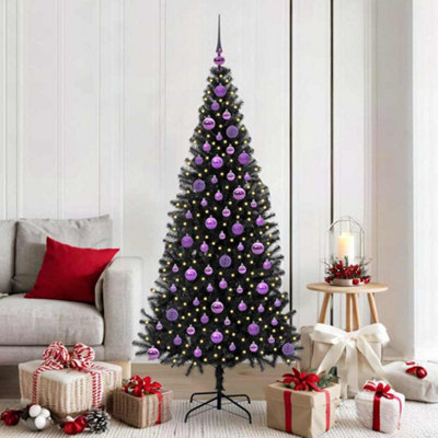 Vidaxl Christmas Tree With 300 Leds With Stand Black 180 Cm Pvc from B&Q