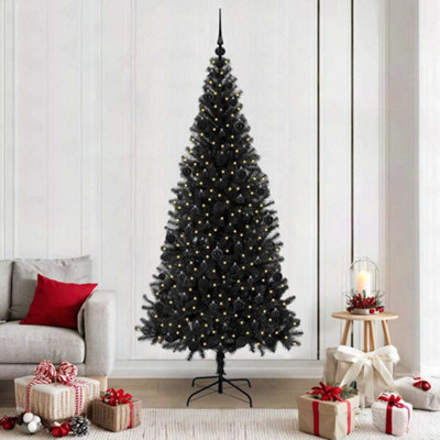 Vidaxl Christmas Tree With 300 Leds With Stand Black 210 Cm Pvc from B&Q
