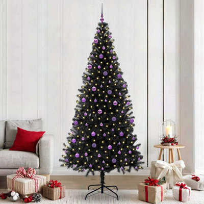 Vidaxl Christmas Tree With 300 Leds With Stand Black 240 Cm Pvc from B&Q