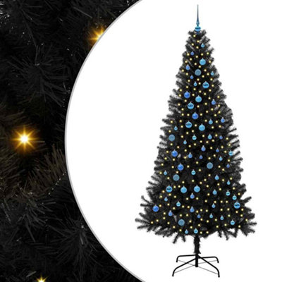 Vidaxl Christmas Tree With 300 Leds With Stand Black 240 Cm Pvc from B&Q