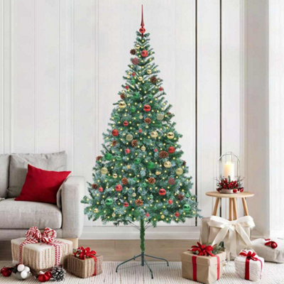 Vidaxl Green Artificial Christmas Tree With Stand 210 Cm Pvc And Steel