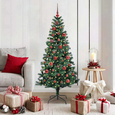 B&Q -  Artificial Pre-Lit Christmas Tree Green 150 Cm Pvc And Metal