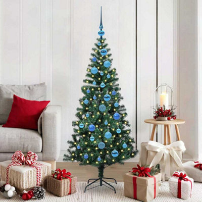 B&Q -  Artificial Pre-Lit Christmas Tree Green 150 Cm Pvc And Metal