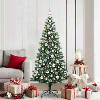 vidaXL Pre-lit Christmas Tree - Green - 180 cm - Image 3