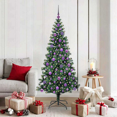 B&Q -  Artificial Pre-Lit Christmas Tree Green 180 Cm Pvc And Metal