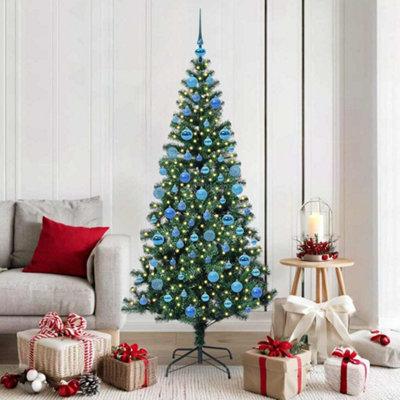 B&Q -  Artificial Pre-Lit Christmas Tree Green 180 Cm Pvc And Metal