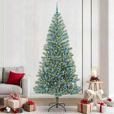 B&Q -  Artificial Christmas Tree Snow Flocked With Led Light 240 Cm