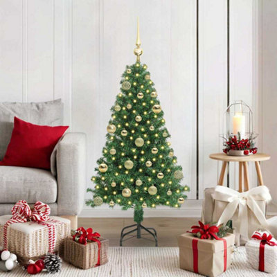 Vidaxl Artificial Christmas Tree With 150 Leds With Stand Green 120 Cm - Image 3