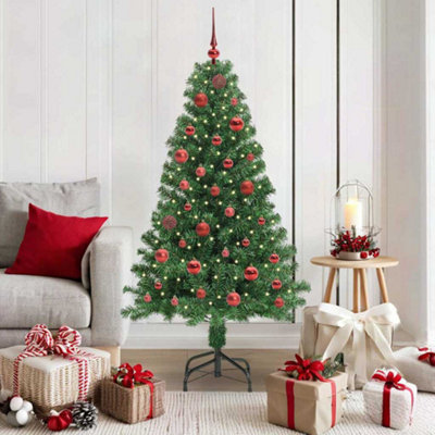 B&Q -  Artificial Christmas Tree With 150 Leds With Stand Green 150 Cm