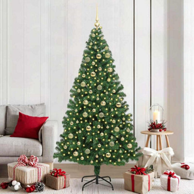 Vidaxl Green Artificial Christmas Tree With 300 Leds With Stand 210 Cm