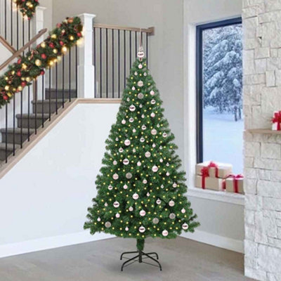 Vidaxl Green Artificial Christmas Tree With 300 Leds With Stand 240 Cm