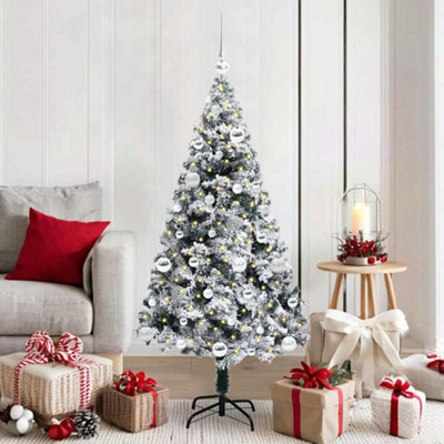 B&Q -  Artificial Christmas Tree With 150 Leds With Stand White 150 Cm