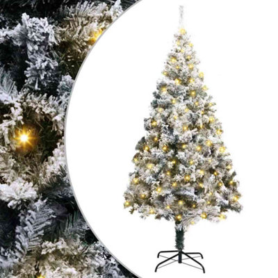 Vidaxl Artificial Christmas Tree With 300 Leds With Stand White 180 Cm from B&Q