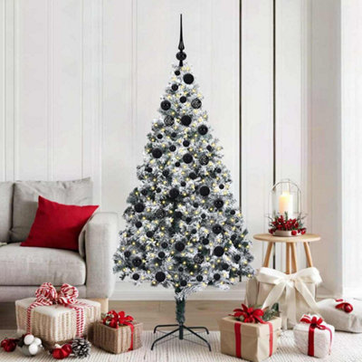 Vidaxl Artificial Christmas Tree With 300 Leds With Stand White 180 Cm from B&Q