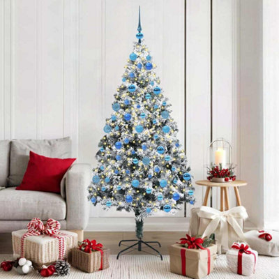 Vidaxl Artificial Christmas Tree With 300 Leds With Stand White 180 Cm from B&Q