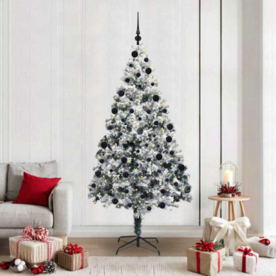 Vidaxl Artificial Christmas Tree With 300 Leds With Stand White 210 Cm