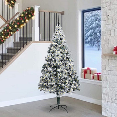 Vidaxl Artificial Christmas Tree With 300 Leds With Stand White 240 Cm from B&Q