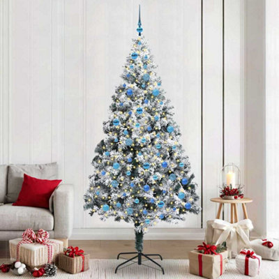Vidaxl Artificial Christmas Tree With 300 Leds With Stand White 240 Cm from B&Q