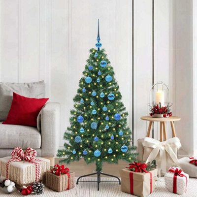 B&Q -  Artificial Pre-Lit Christmas Tree Green 150 Cm Pvc