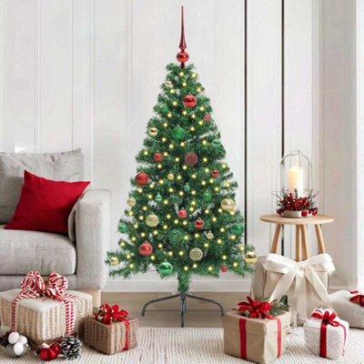 Vidaxl Green Artificial Pre-Lit Christmas Tree 150 Cm Pvc Small