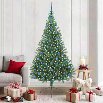 Vidaxl Artificial Pre-Lit Christmas Tree Green 210 Cm Pvc
