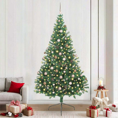 Vidaxl Green Artificial Pre-Lit Christmas Tree 240 Cm Pvc Small