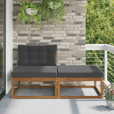 Walplus Sectional Sofa Units With Cushion 2 Piece Natural
