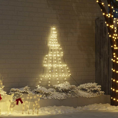 Vidaxl Led Christmas Tree With Ground Spikes Warm White 182 Cm Metal from B&Q