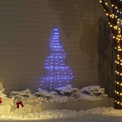 Vidaxl Led Christmas Tree With Ground Spikes Blue 182 Cm Metal from B&Q