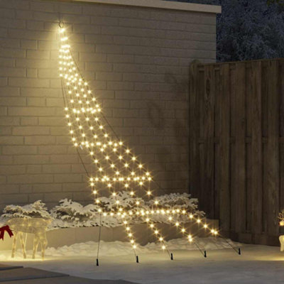 Vidaxl Led Christmas Tree With Ground Spikes Warm White 306 Cm Metal from B&Q