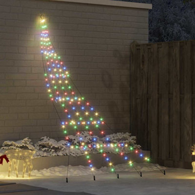 Vidaxl Led Christmas Tree With Ground Spikes Multicolour 306 Cm Metal from B&Q