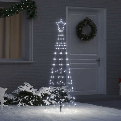 Vidaxl Led Christmas Tree With Ground Spikes Cool White 250 Cm Iron from B&Q