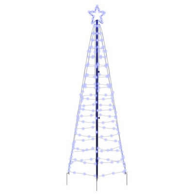 Vidaxl Led Christmas Tree With Ground Spikes Blue 250 Cm Iron from B&Q