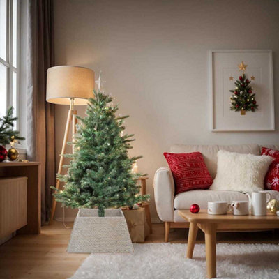 B&Q -  Christmas Tree Collar Square White 70 X 70 X 28 Cm