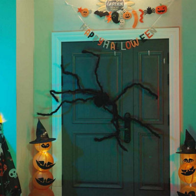 B&Q -  Halloween Spider Decoration 3 Pcs Black 150 Cm Polyester