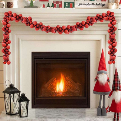 Vidaxl Red Christmas Ball Garland 186 Cm Polystyrene