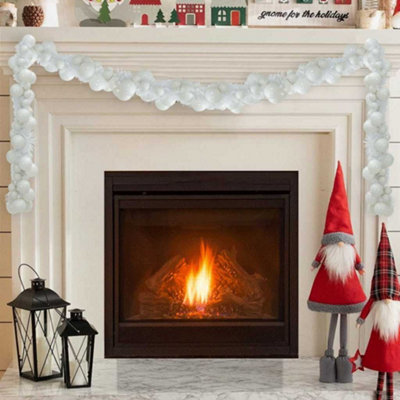 B&Q -  Christmas Ball Garland White 186 Cm Polystyrene