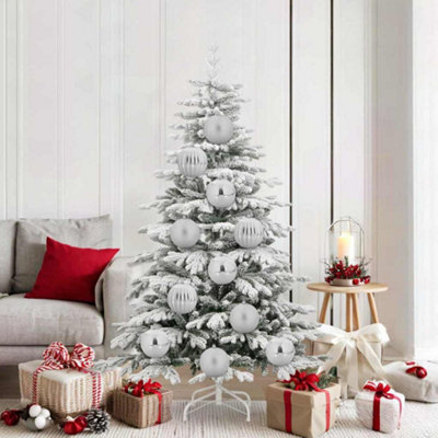 Vidaxl Silver Christmas Bauble Set Pcs Size 9