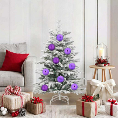 Vidaxl Christmas Bauble Set Xl 15 Pcs Lilac Plastic from B&Q