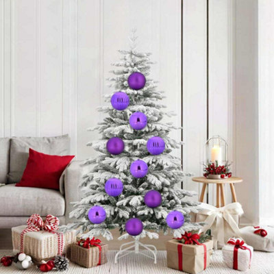 Vidaxl Christmas Bauble Set Xl 9 Pcs Lilac Plastic from B&Q