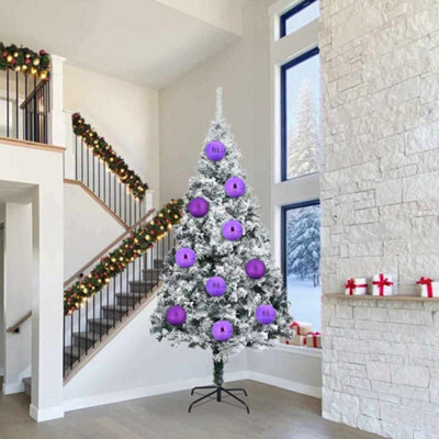 Vidaxl Christmas Bauble Set Xxl 3 Pcs Lilac Plastic from B&Q