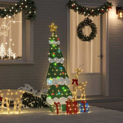 Vidaxl White Lighted Christmas Tree With Gift Boxes 2D Warm 180 Cm Size 3