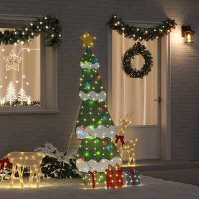 Vidaxl White Lighted Christmas Tree With Gift Boxes 2D Warm 210 Cm Size 3