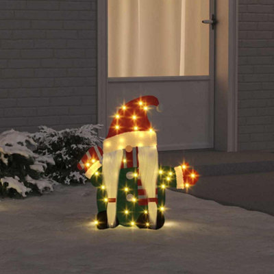 vidaXL Gnome Christmas Light - 71 x 64 cm - White - Image 3