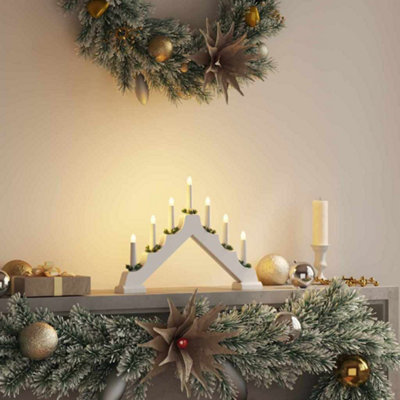 B&Q -  Christmas Candle Bridge 7 Leds Warm White 39.5 X 5 X 29 Cm