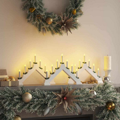 VIDAXL Christmas Candle Bridge - 3 pcs - White - Image 3