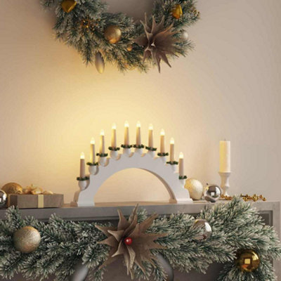vidaXL Christmas Candle Arch with 10 LED Candles LEDs Warm White - Image 4